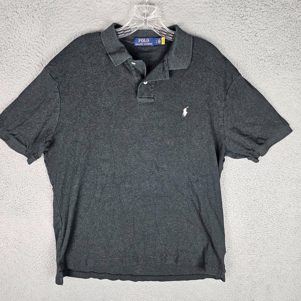 Polo Ralph Lauren Mens Size Large Polo Shirt Pony Logo Golf Gray
